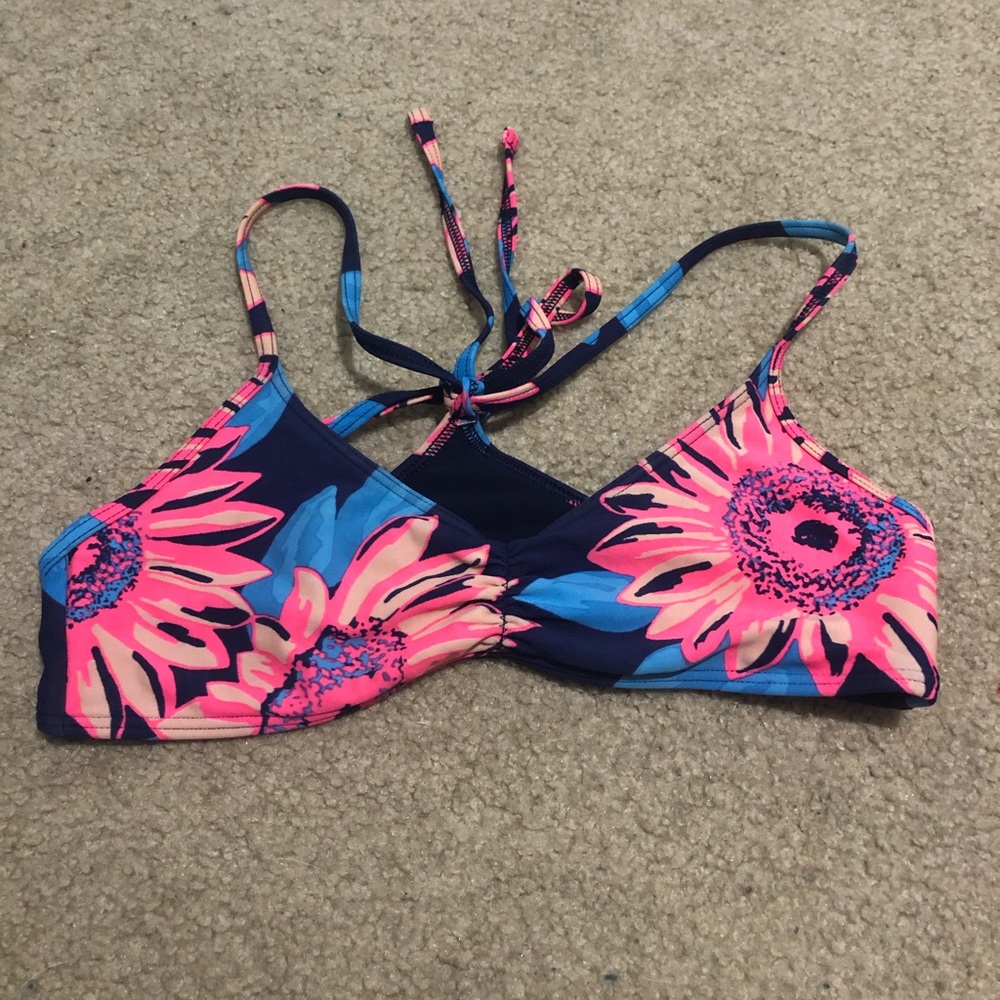 aerie sunflower tie back bikini top